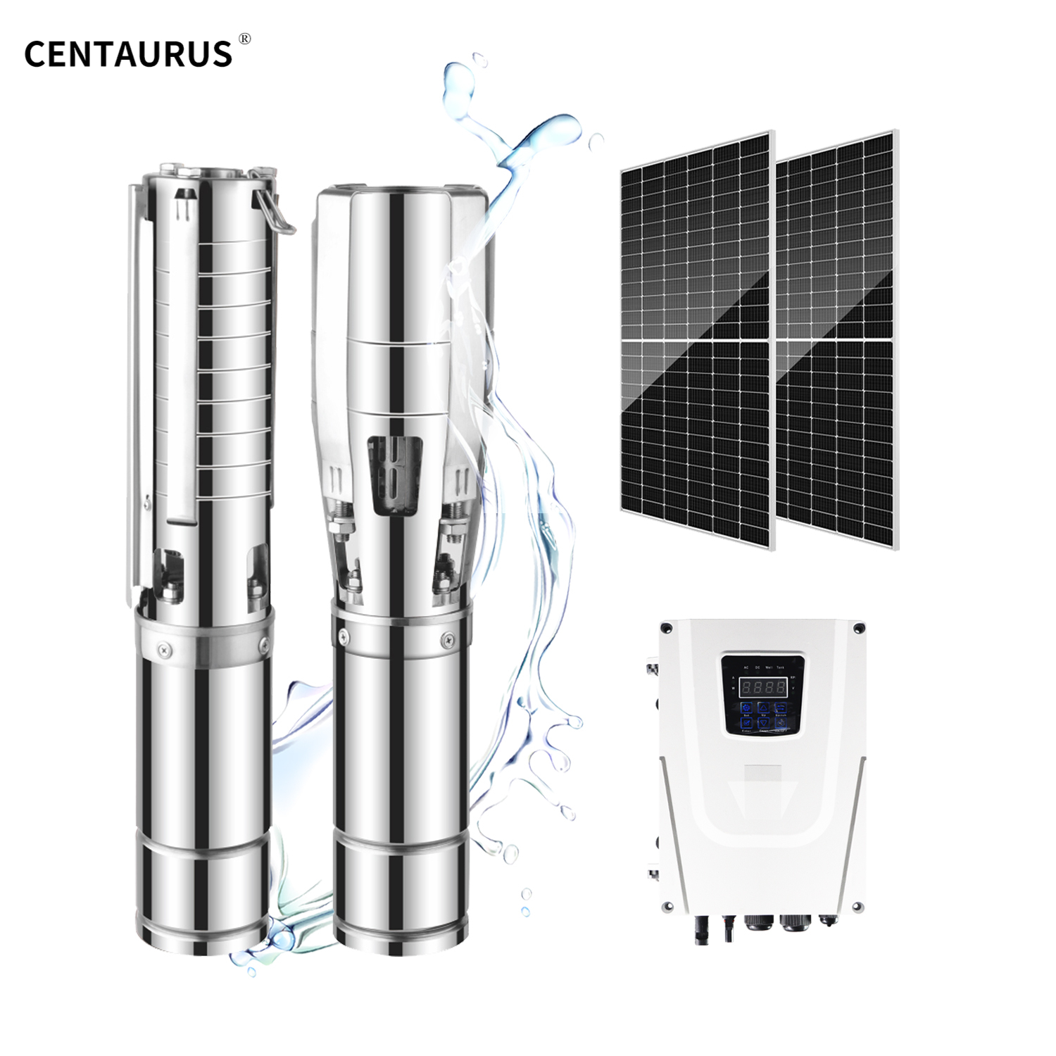 4CND 4/6inch พลังงานแสงอาทิตย์สแตนเลสสตีลปั๊มปั๊ม